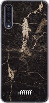 Samsung Galaxy A30s Hoesje Transparant TPU Case - Dark Golden Marble #ffffff