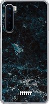 OnePlus Nord Hoesje Transparant TPU Case - Dark Blue Marble #ffffff