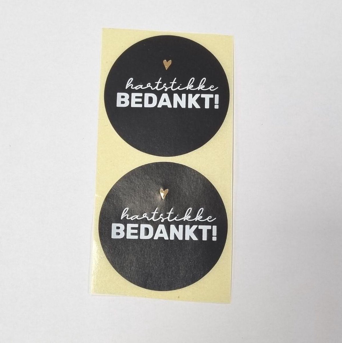 Cadeausticker Hartstikke bedankt - Traktatiesticker - Wensetiket ...