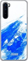 OnePlus Nord Hoesje Transparant TPU Case - Blue Brush Stroke #ffffff