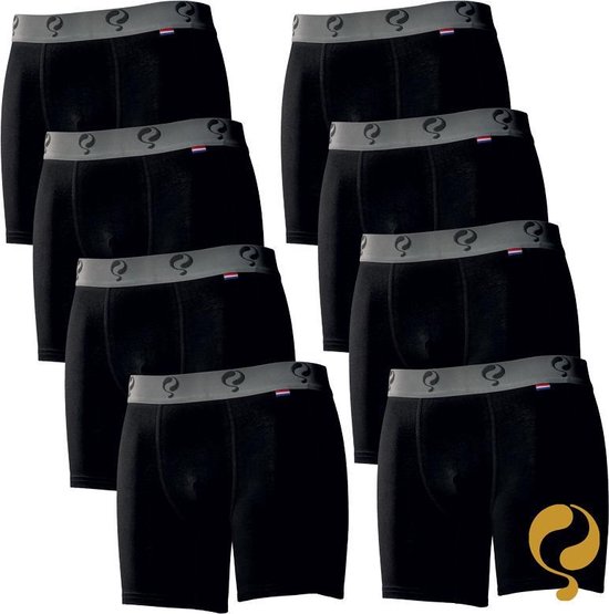 Quick Q1905 Bodywear Heren Boxershorts 8-Pack Zwart - Maat S