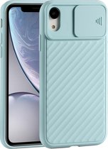 GSMNed – iPhone XR blauw  – hoogwaardig siliconen Case blauw – iPhone XR blauw – hoesje voor iPhone blauw – shockproof – camera bescherming