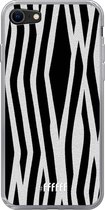 6F hoesje - geschikt voor iPhone SE (2020) - Transparant TPU Case - Zebra Print #ffffff