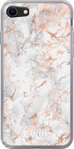 6F hoesje - geschikt voor iPhone SE (2020) - Transparant TPU Case - Peachy Marble #ffffff
