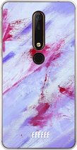 Nokia X6 (2018) Hoesje Transparant TPU Case - Abstract Pinks #ffffff