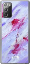 Samsung Galaxy Note 20 Hoesje Transparant TPU Case - Abstract Pinks #ffffff