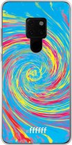 Huawei Mate 20 Hoesje Transparant TPU Case - Swirl Tie Dye #ffffff