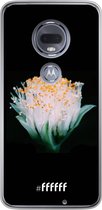 Motorola Moto G7 Hoesje Transparant TPU Case - White Yellow and Green in the dark #ffffff