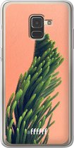 Samsung Galaxy A8 (2018) Hoesje Transparant TPU Case - Waving Plant #ffffff