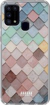 Samsung Galaxy M31 Hoesje Transparant TPU Case - Colour Tiles #ffffff