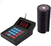 Klanten oproepsysteem/ gasten oproepsysteem Set van 10 portable buzzer&vibration ontvangersinclusief oplader