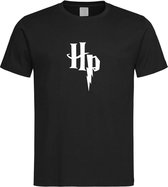 Zwart T shirt met wit logo " Harry Potter "  print size L