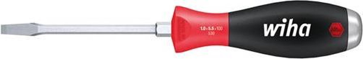 Wiha softfinish schroevendraaier met zeskantschacht en slagkop - sleuf - 14 x 250mm