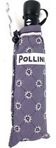 Pollini mini opvouwbaar paraplu automatisch logo grijs