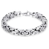 Amodi® Jewellery - Byzantine Armband - Geometrisch - Byzantijnse Touw Structuur - Zilverkleurig