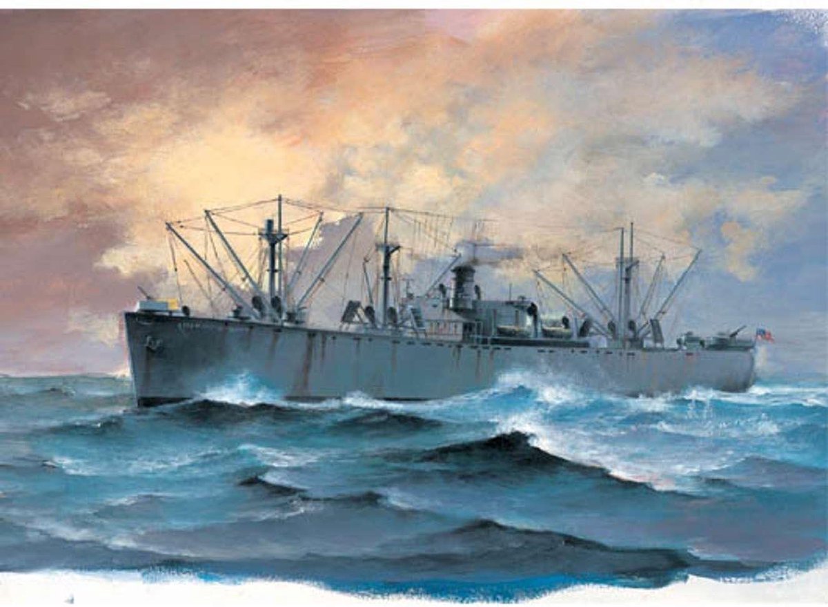 Trumpeter Modelbouwpakket Schepen - 05755 SS Jeremiah O’Brien Liberty Ship Plastic - 1:700 - Modelbouw