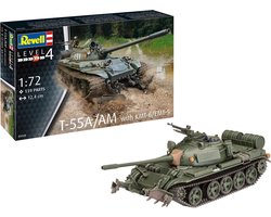 Revell Modelbouwpakket Militaire voertuigen - 03328 T-55/AM with KMT-6/EMT-5 Tank Plastic - 1:72 - Modelbouw