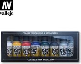 Vallejo 71174 Basic Colors - Model Air - Acryl Set – 8 stuks 17 ml verf