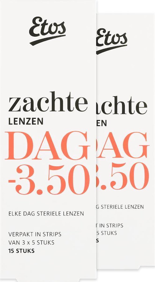 Etos Zachte Daglenzen -3,50 - 30 stuks (2 x 15)