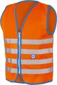 Wowow Gilet de sécurité enfant avec fermeture éclair EN 1150 - Veste Fun Bicycle - Taille M - Unisexe - orange / bleu / argent