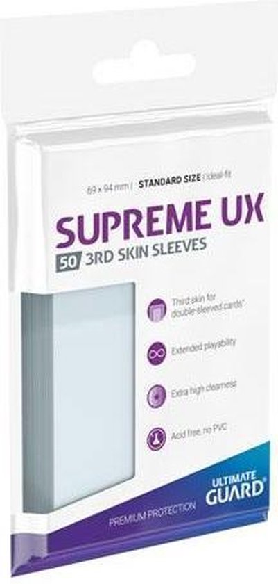 Afbeelding van het spel Supreme UX 3rd Skin Sleeves Standard Size Transparent (50)