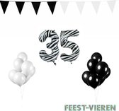 35 jaar Verjaardag Versiering Pakket Zebra
