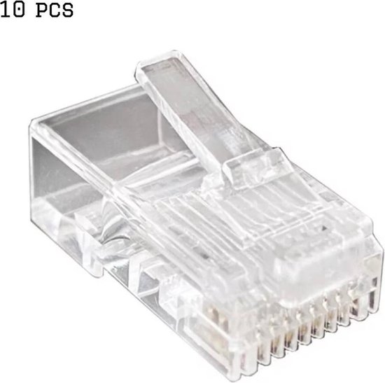 1 meter cat 6 UTP netwerkkabel met RJ45 stekkers