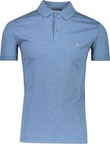 Calvin Klein Polo Blauw Getailleerd - Maat M - Heren - Lente/Zomer Collectie - Katoen