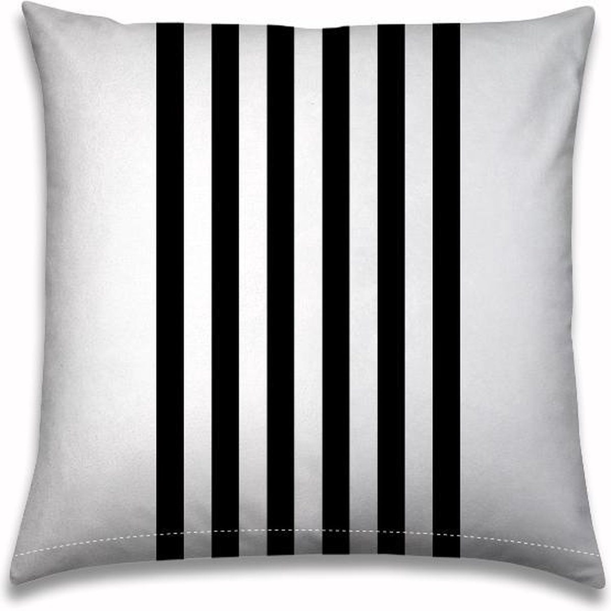 Buitenkussen | 50x50cm | Zwart-wit | Nautisch | Lijnen | Outdoor |Tuinkussen | Sloepkussen | Bootkussen