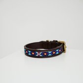 Kentucky Dogwear Hondenhalsband Handgeknoopt Parels - Blauw S - 42cm