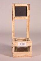 Accu glass in old wood with blackboard D-11 H-25