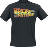 Back To The Future Logo T-shirt Zwart