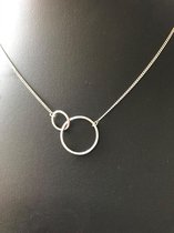 Ketting - cirkels - Zilver - 925 Sterling Zilver - verstelbaar 40+5 cm