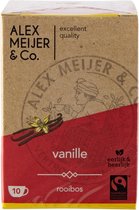 Rooibos Vanille Thee Grote Verpakking 60 zakjes 1,5 gram Alex Meijer Fair Trade