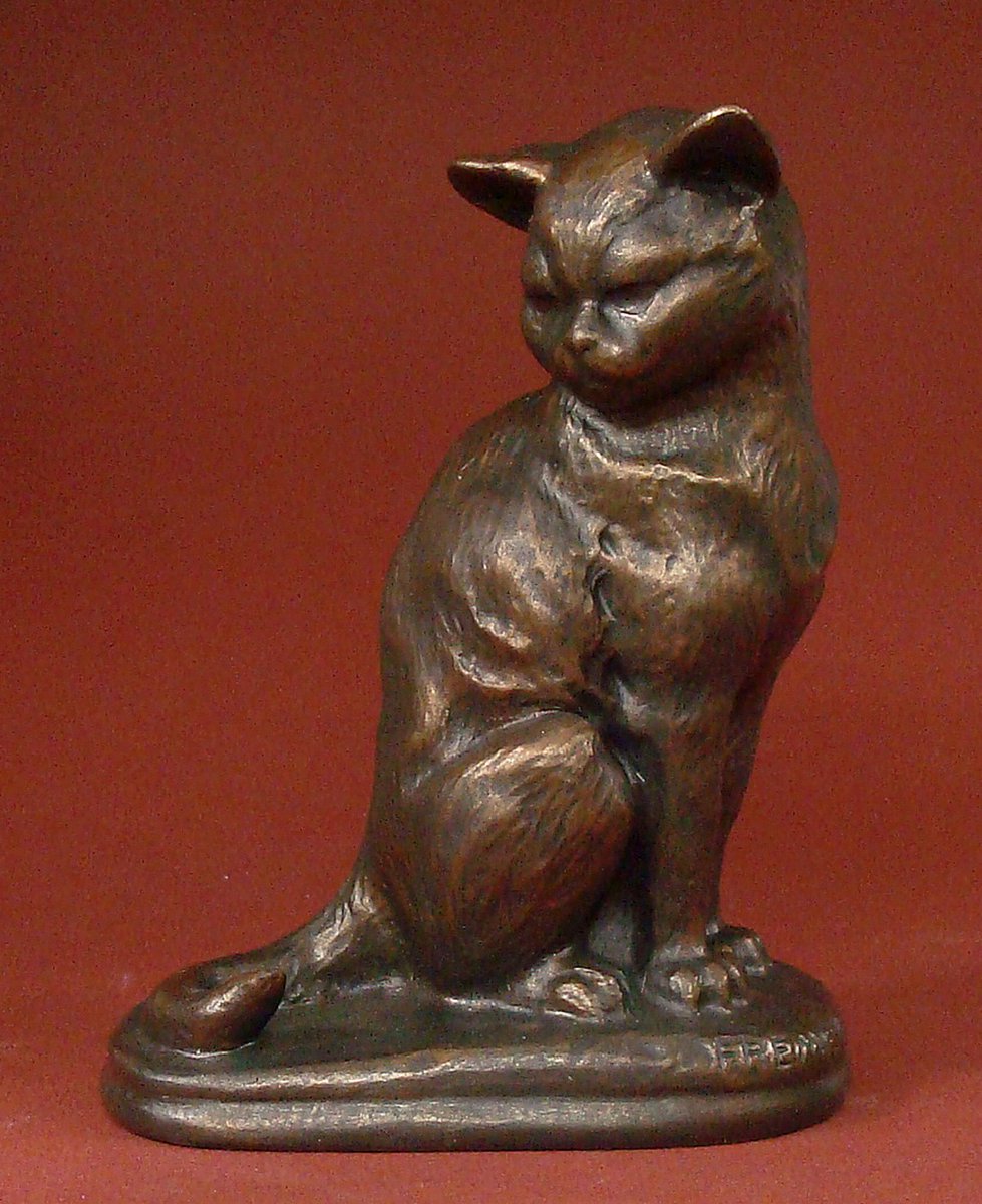 Kat die naar beneden kijkt – Les Animaliers – Emmanuel Frémiet Collectie – Parastone – 12 cm