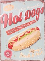 Metalen plaat - hotdogs