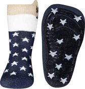 Antislip sokken met reetje en sterren blauw-25/26