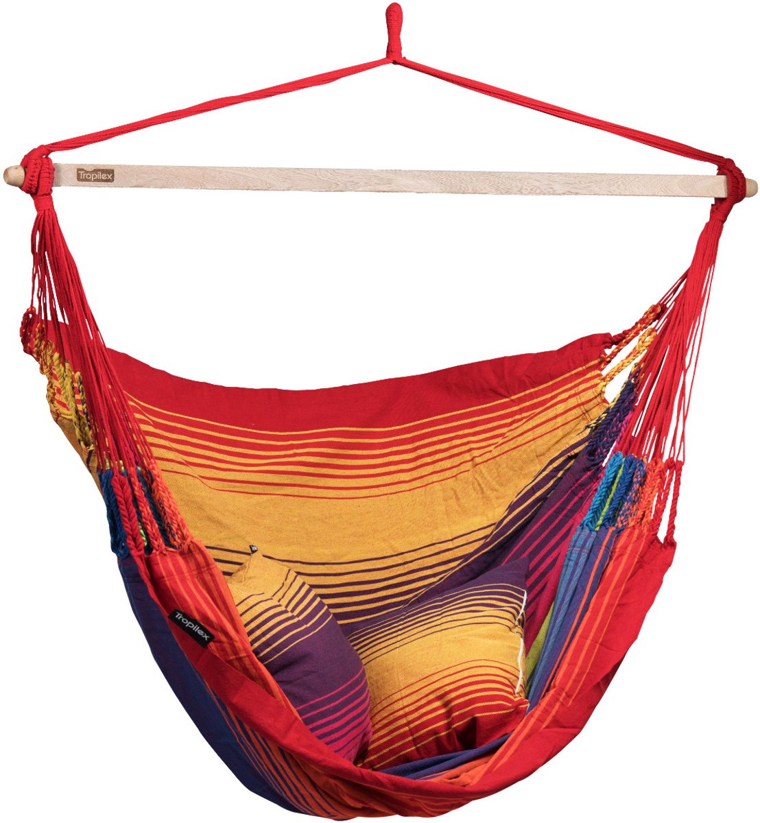 Hangstoel Tweepersoons 'Refresh' Rainbow (Veelkleurig) | Bijpasende opbergtas | 200 KG | Handgemaakt in Colombia | 1% For The Planet | Tropilex