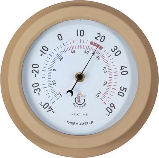 Buitenthermometer - �CM - metaal - bruine 