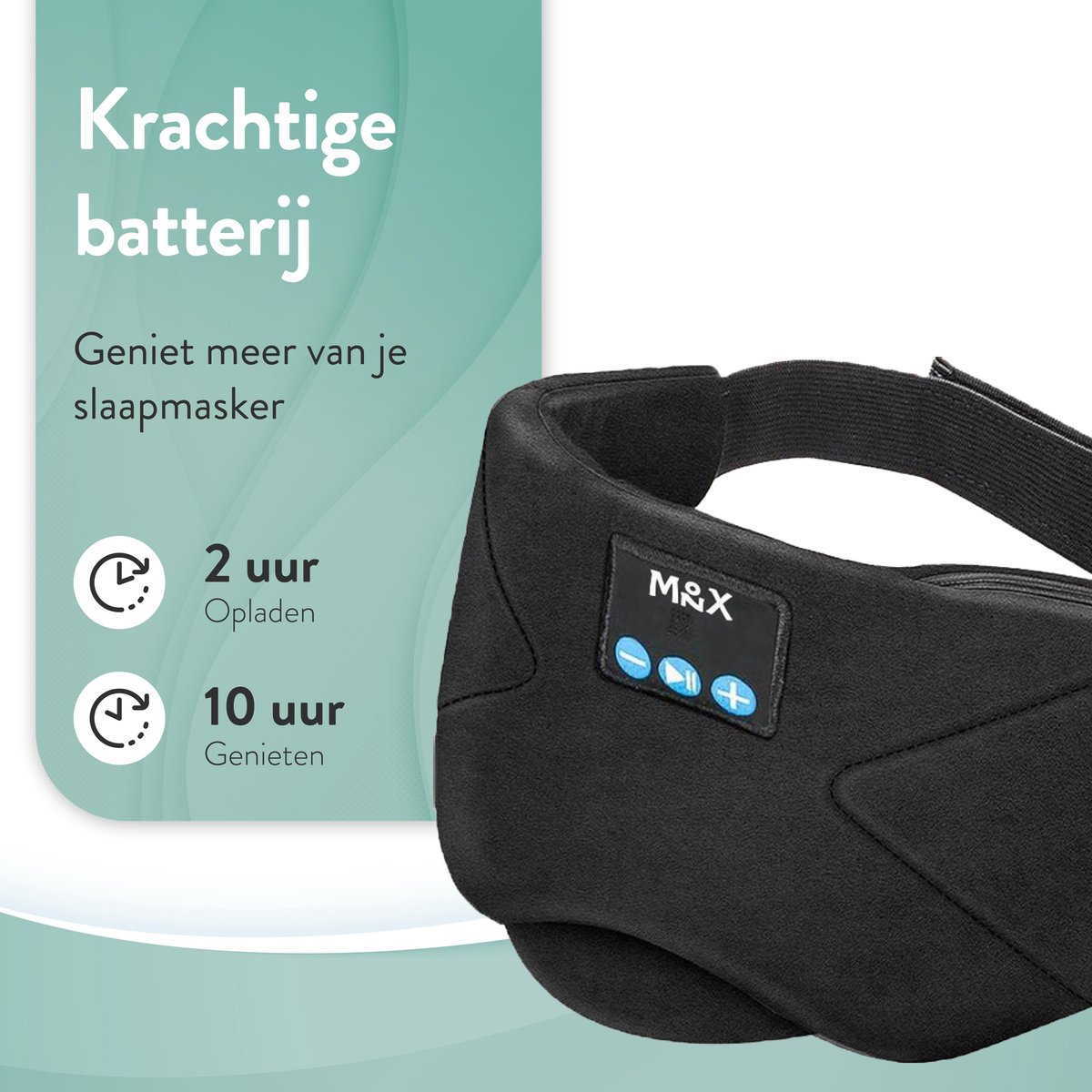Monx Slaapmasker met bluetooth - Sleeping Headphone - Zwart — afbeelding 13