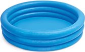 Zwembad rond afm. 168x38cm 3ringen opblaasbaar kleur blauw, opblaaszwembad