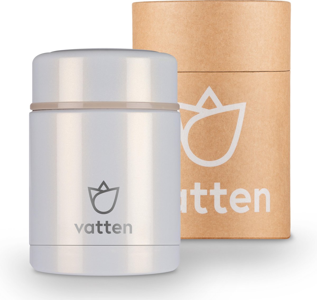 Vatten® Premium RVS Food Jar - Wit - 400ml - Lunchbox - Voedselcontainer