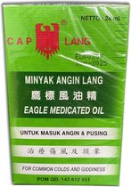 Minyak Angin Cap Lang 24ml | Aromatische Massage Olie Naar Oude Traditionele Receptuur | Voor Spieren en Gewrichten Hoofdpijn Verkoudheid Insectenbeet