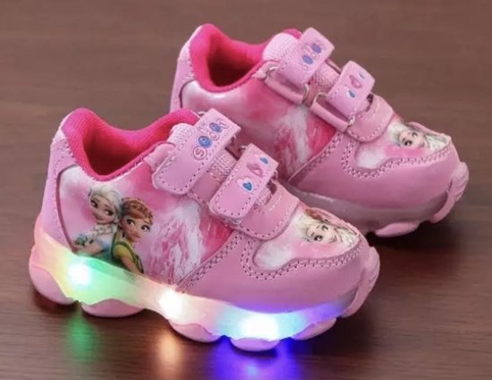 Schoenen met lichtjes Frozen, roze, maat 21 | bol.com