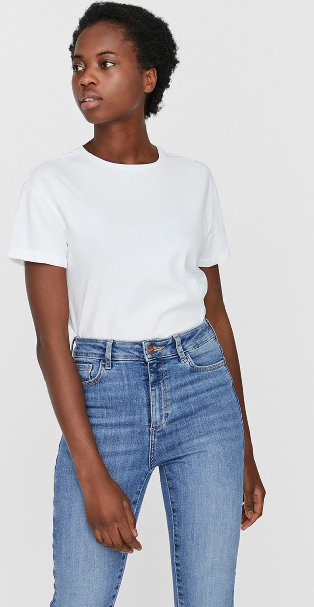 Noisy may T-shirt Nmbrandy S/s Top Bg Noos 27010978 Bright White Dames Maat - XS