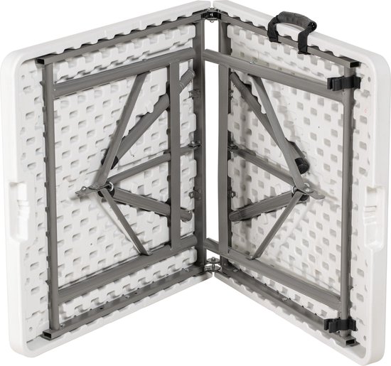 DQB Klaptafel - Weerbestendig & Opklapbaar - Opvouwbare tuintafel / Picknick tafel voor tuin of camping - Opklapbare vouwtafel Wit van Merkloos — afbeelding 4