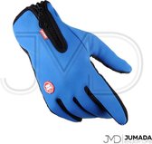 Thermische Touchscreen Handschoenen - Sporthandschoenen - Winddicht - Waterdicht - Fleece - Blauw - Maat L