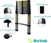 Telescoop ladder 3.8 meter met Soft close systeem-Gratis draagtas-EU veiligheidskeurmerk