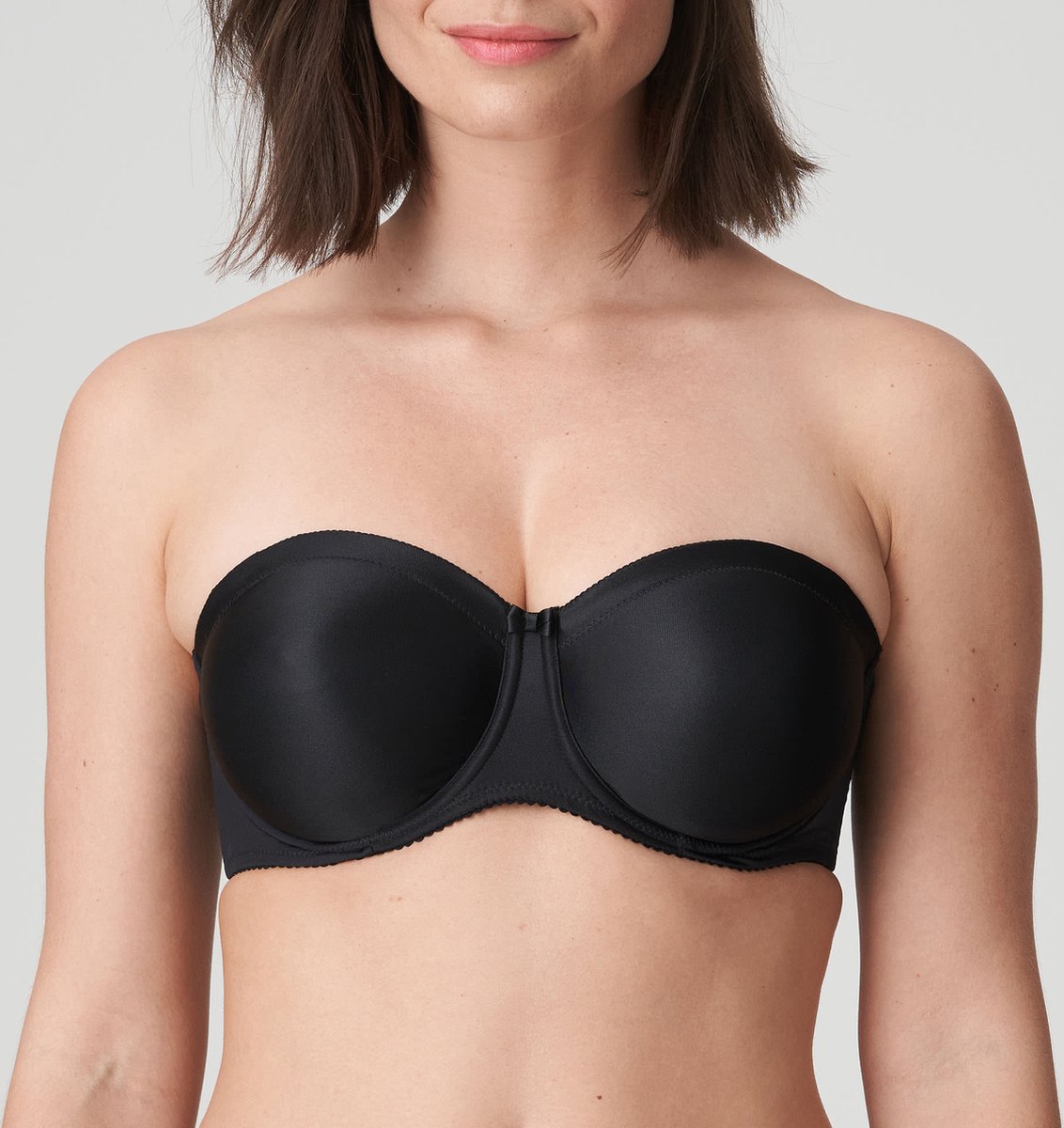 PrimaDonna Satin Strapless Bh 0161331 Zwart - maat EU 80B / FR