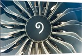 Dibond - Vliegtuigmotor  - 150x100cm Foto op Aluminium (Wanddecoratie van metaal)